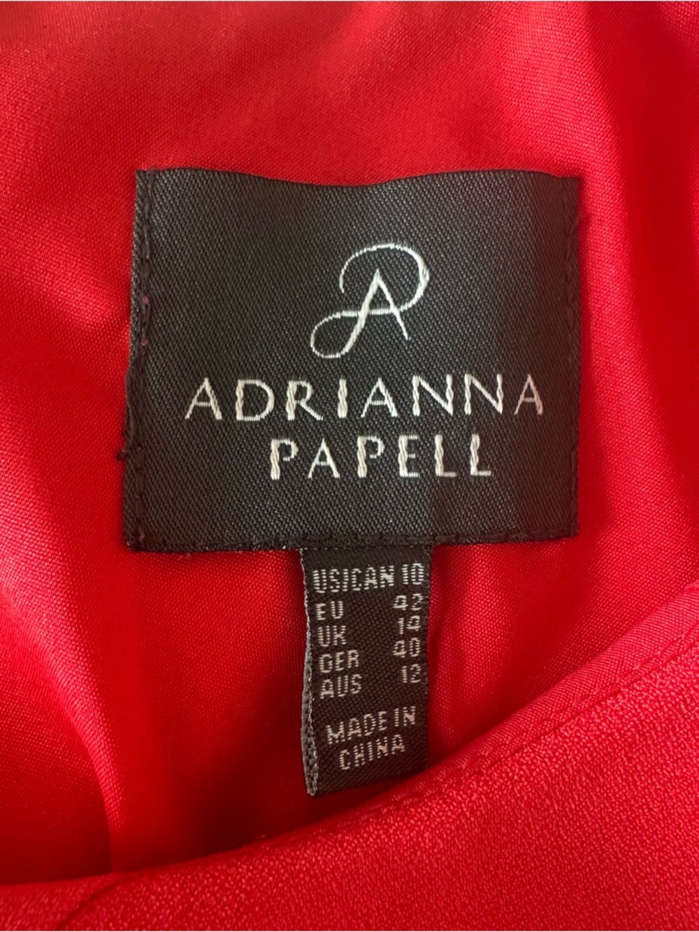 Adrianna Papell Red Cap-Sleeve Midi Sheath Dress with Folded Neck Detail - Picture 5 of 6